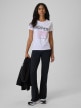 mini: Damski t-shirt z nadrukiem 4F 4FRSS26TTSHF3800 - biały (2)