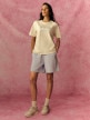 mini: Damski t-shirt z nadrukiem 4F 4FRSS26TTSHF3848 - kremowy (2)