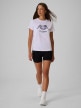 mini: Damski t-shirt z nadrukiem 4F 4FRSS26TTSHF4019 - biały (2)