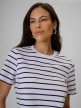 mini: Damski t-shirt w paski 4F 4FRSS26TTSHF4023 - biały (3)