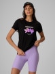 mini: Damski t-shirt z nadrukiem 4F 4FRSS26TTSHF4028 - czarny (1)