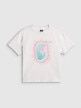 mini: Damski t-shirt z nadrukiem 4F 4FRSS26TTSHF4536 - biały (1)