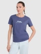  4F Damski tshirt z nadrukiem 4F 4FWAW25TTSHF2713  niebieski Niebieski