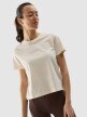 mini: Damski t-shirt z nadrukiem 4F 4FWSS24TTSHF1354 - żółty (2)