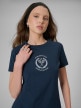 mini: Damski t-shirt z nadrukiem 4F 4FWSS26TTSHF2723 - granatowy (3)