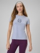  4F Damski tshirt z nadrukiem 4F 4FWSS26TTSHF2723  niebieski Niebieski