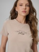 mini: Damski t-shirt z nadrukiem 4F 4FWSS26TTSHF2742 - beżowy (3)