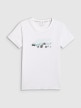 mini: Damski t-shirt z nadrukiem 4F 4FWSS26TTSHF2775 - biały (5)