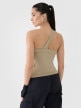 mini: Damski top asymetryczny 4F 4FRSS25TSLEF222 - beżowy (3)