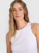 mini: Damski top basic 4F 4FWMM00TSLEF132 - biały (3)
