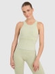 mini: Damski top do jogi i pilatesu 4f 4FWAW25TFSLF578 - zielony (1)