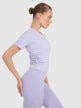 mini: Damski crop top do jogi i pilatesu 4F 4FWAW25TFTSF1524 - fioletowy (3)