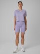mini: Damskie legginsy krótkie treningowe 4F 4FWSS26TFSTF071 - fioletowe (6)