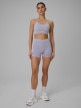 mini: Damskie legginsy krótkie treningowe 4F 4FWSS26TFSTF072 - fioletowe (5)