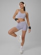 mini: Damskie legginsy krótkie treningowe 4F 4FWSS26TFSTF072 - fioletowe (1)