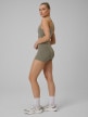 mini: Damskie legginsy krótkie treningowe 4F 4FWSS26TFSTF086 - khaki (3)