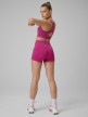 mini: Damskie legginsy krótkie treningowe 4F 4FWSS26TFSTF086 - różowe (8)