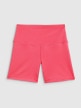 mini: Damskie legginsy krótkie treningowe 4F 4FWSS26TFSTF086 - czerwone (9)