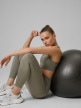 mini: Damskie legginsy treningowe 4F 4FWSS26TFTIF458 - khaki (7)