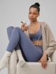 mini: Damskie legginsy treningowe do jogi 4F 4FRSS26TFTIF536 - denim (1)