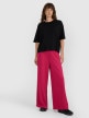 mini: Damskie spodnie dresowe 4F 4FWAW25TTROF1204 - różowe (1)