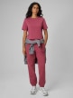 mini: Damskie spodnie dresowe joggery 4F 4FRSS26TTROF1849 - burgundowe (1)