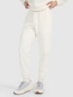 mini: Damskie spodnie dresowe joggery 4F 4FWAW25TTROF1185 - białe (2)