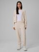 mini: Damskie spodnie dresowe joggery 4F 4FWSS26TTROF1410 - beżowe (5)