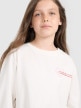 mini: Dziewczęcy longsleeve z nadrukiem 4F 4FJRAW25TLONF589 - biały (4)