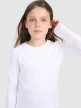 mini: Dziewczęcy longsleeve bez nadruku 4F 4FJRAW25TLONF603 - biały (4)