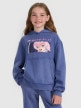 mini: Dziewczęca bluza nierozpinana z kapturem 4F 4FJRAW25TSWSF2294 - niebieska (1)
