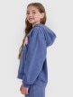 mini: Dziewczęca bluza nierozpinana z kapturem 4F 4FJRAW25TSWSF2294 - niebieska (4)