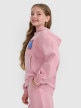 mini: Dziewczęca bluza nierozpinana z kapturem 4F 4FJRAW25TSWSF2294 - różowa (3)