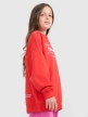 mini: Dziewczęca bluza nierozpinana bez kaptura 4F 4FJRAW25TSWSF2428 - czerwona (3)