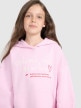mini: Dziewczęca bluza nierozpinana z kapturem 4F 4FJRAW25TSWSF2429 - różowa (4)