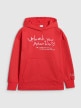 mini: Dziewczęca bluza nierozpinana z kapturem 4F 4FJRAW25TSWSF2429 - czerwona (7)
