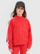 mini: Dziewczęca bluza rozpinana bez kaptura 4F 4FJRAW25TSWSF2430 - czerwona (1)