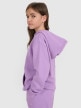 mini: Dziewczęca bluza nierozpinana z kapturem 4F 4FJRAW25TSWSF2467 - fioletowa (3)