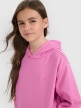 mini: Dziewczęca bluza nierozpinana z kapturem 4F 4FJRAW25TSWSF2467 - różowa (4)