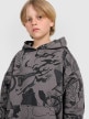 mini: Chłopięca bluza nierozpinana z kapturem 4F 4FJRAW25TSWSM2343 - szara (4)