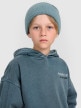 mini: Chłopięca bluza nierozpinana z kapturem 4F 4FJRAW25TSWSM2344 - turkusowa (4)