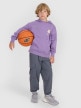 mini: Chłopięca bluza nierozpinana z kapturem 4F 4FJRAW25TSWSM2447 - fioletowa (2)