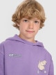 mini: Chłopięca bluza nierozpinana z kapturem 4F 4FJRAW25TSWSM2447 - fioletowa (3)