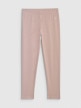 mini: Dziewczęce legginsy dzianinowe 4F 4FJRAW25TTIGF291 - beżowe (5)