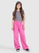 mini: Dziewczęce spodnie dresowe 4F 4FJRAW25TTROF1601 - różowe (1)