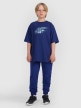  4F JUNIOR Chłopięce spodnie dresowe joggery 4F 4FJRAW25TTROM1578  granatowe Granatowy