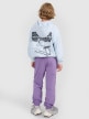 mini: Chłopięce spodnie dresowe joggery 4F 4FJRAW25TTROM1605 - fioletowe (4)