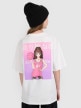 mini: Dziewczęcy t-shirt oversize z nadrukiem 4F 4FJRAW25TTSHF2935 - biały (6)