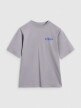mini: Dziewczęcy t-shirt oversize z nadrukiem 4F 4FJRAW25TTSHF2935 - szary (7)