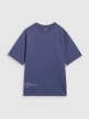 mini: Dziewczęcy t-shirt oversize z nadrukiem 4F 4FJRAW25TTSHF3187 - granatowy (7)